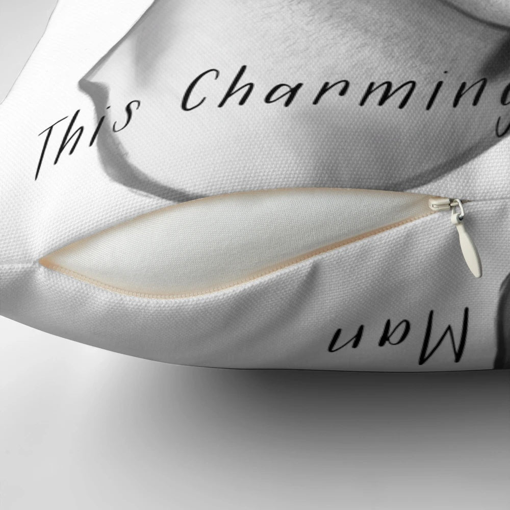 The Smiths and Morrissey inspired decorative pillow with band logo and title