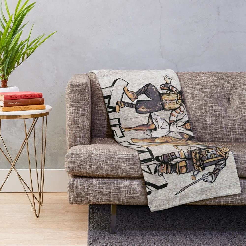 Plush blanket featuring The Wiz inspired design