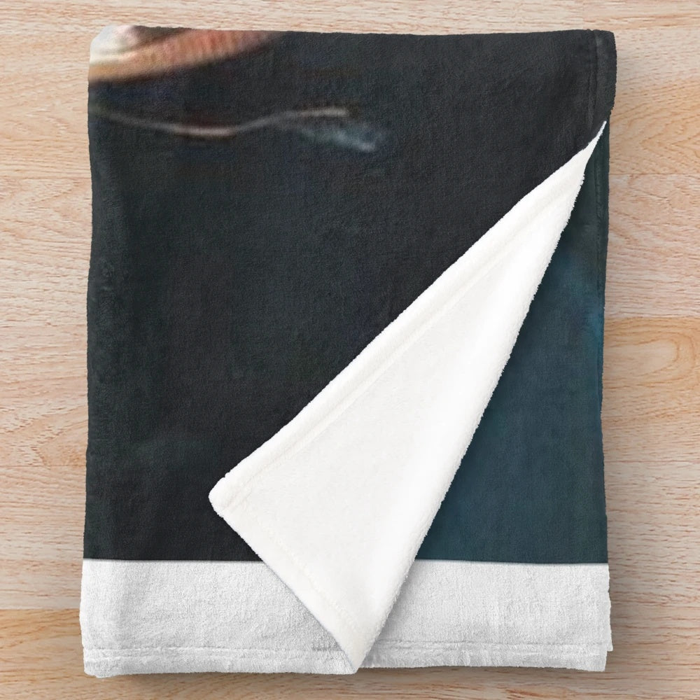 Tina Turner inspired plush blanket with retro aesthetic