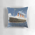 Soft Titanic-themed pillow featuring the iconic ocean liner