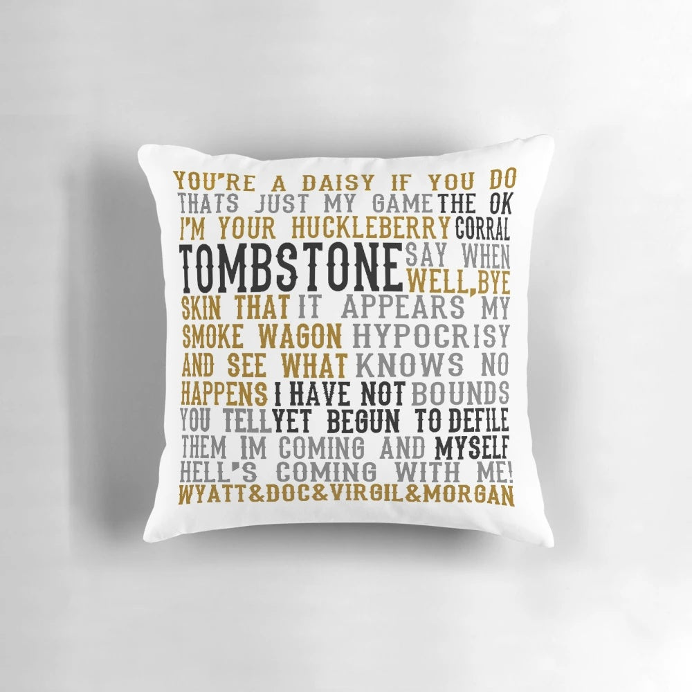 Tombstone movie quotes decorative throw pillow