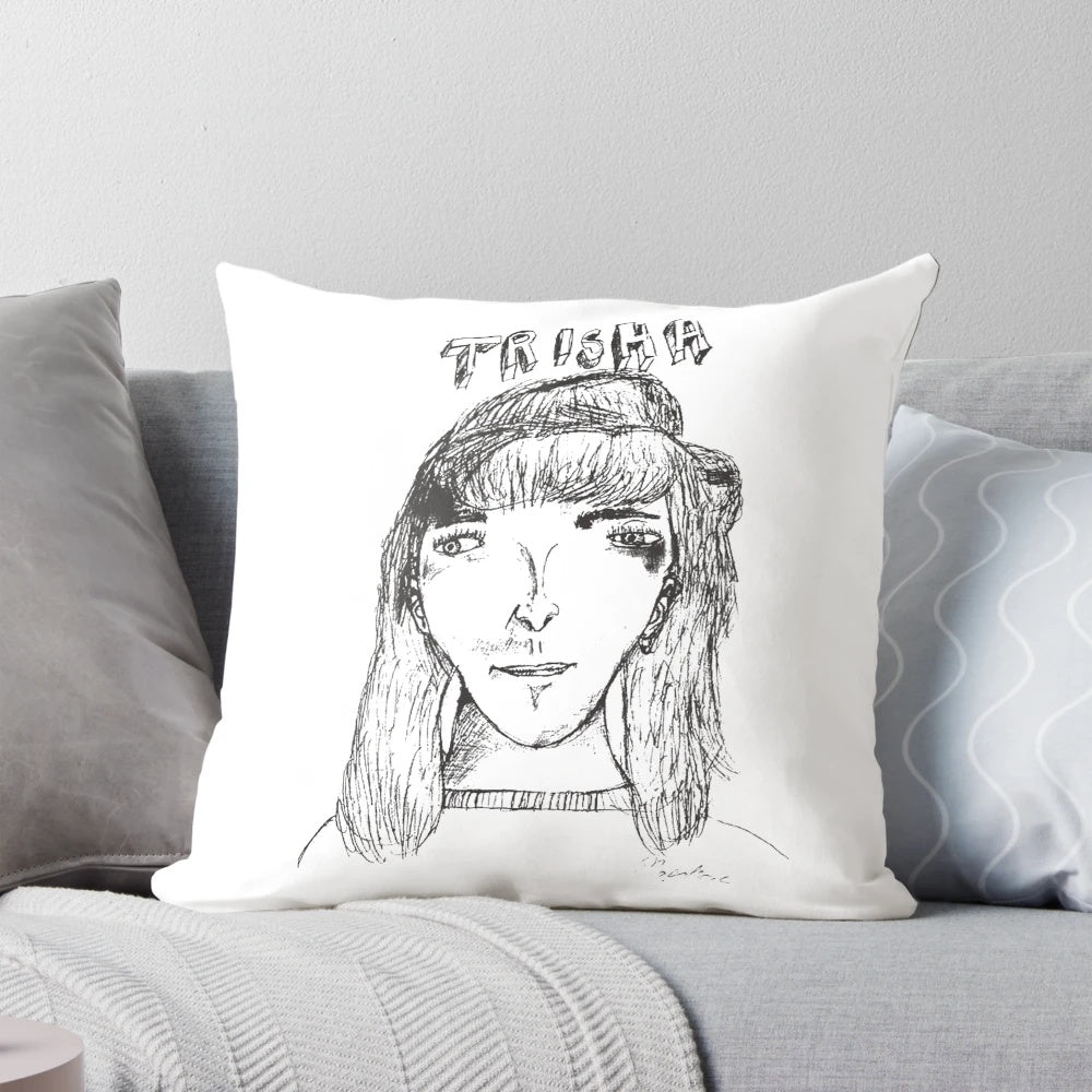 Napoleon Dynamite Trisha Sketch Decorative Throw Pillow