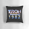 TRON 1982 movie-themed pillow featuring the classic neon grid design