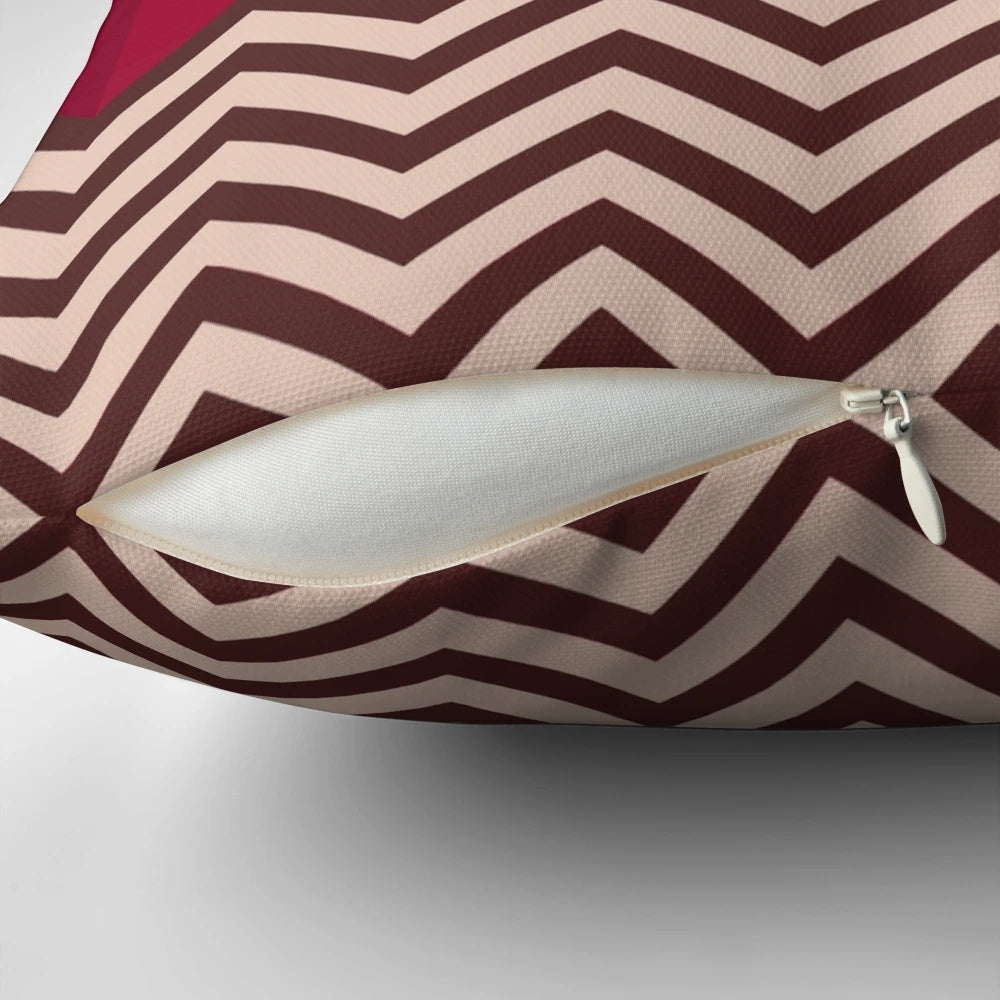 Throw pillow featuring the iconic red room from the TV series Twin Peaks, designed by David Lynch.