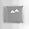 Twin Peaks" themed throw pillow with iconic chevron pattern