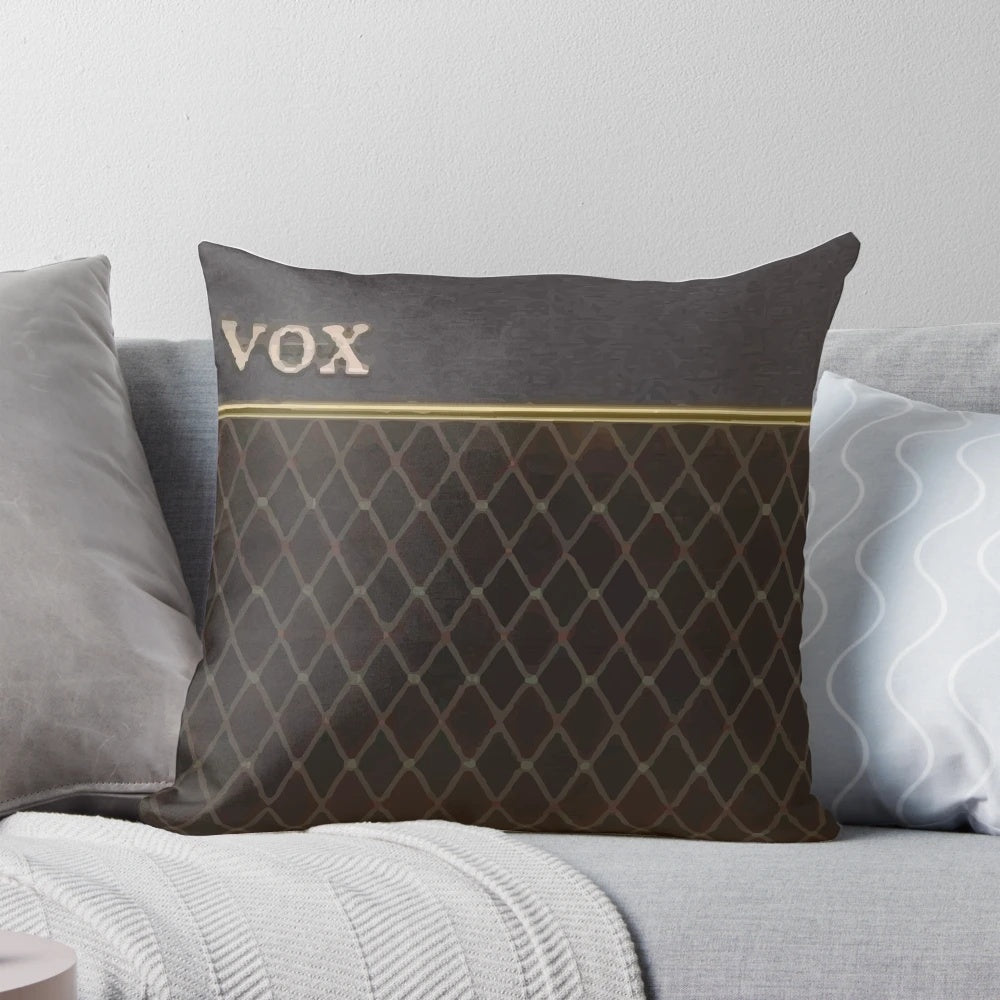 Vox AC30 amplifier-shaped throw pillow for music fans and guitar enthusiasts