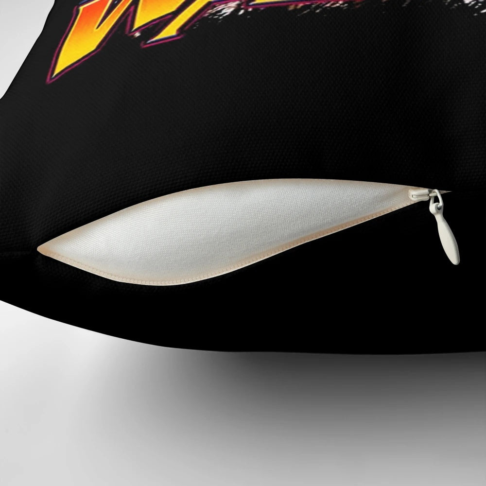 Warrant glam metal band logo printed on a cozy pillow for heavy metal enthusiasts