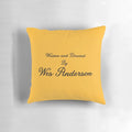 Wes Anderson inspired throw pillow with vintage movie imagery