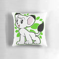 Soft, plush white lion pillow inspired by the classic anime and manga character Kimba the White Lion