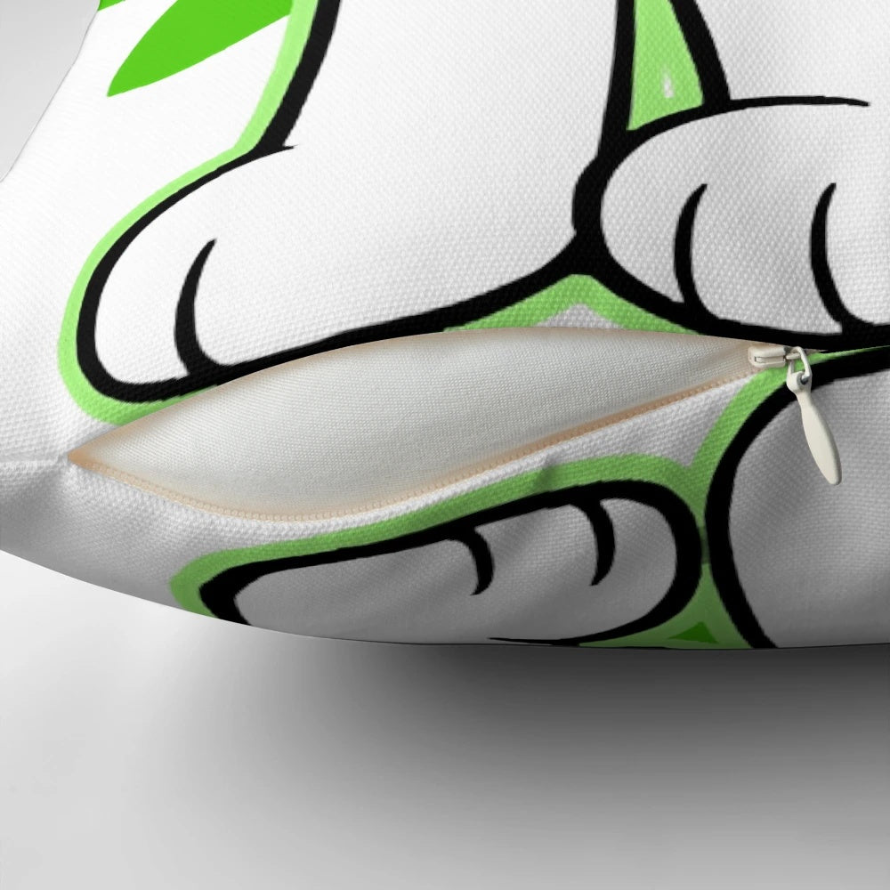 Soft, plush white lion pillow inspired by the classic anime and manga character Kimba the White Lion