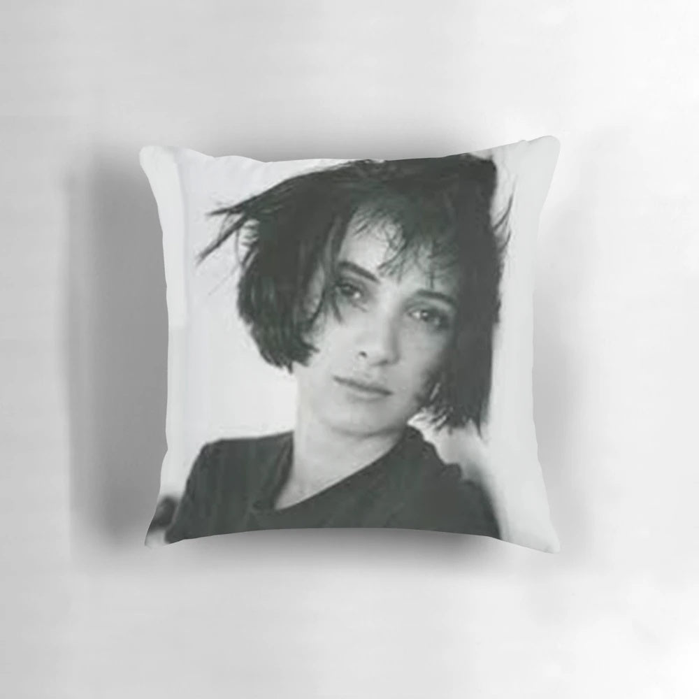 Winona Ryder poster pillow featuring the iconic actress in a stylish design