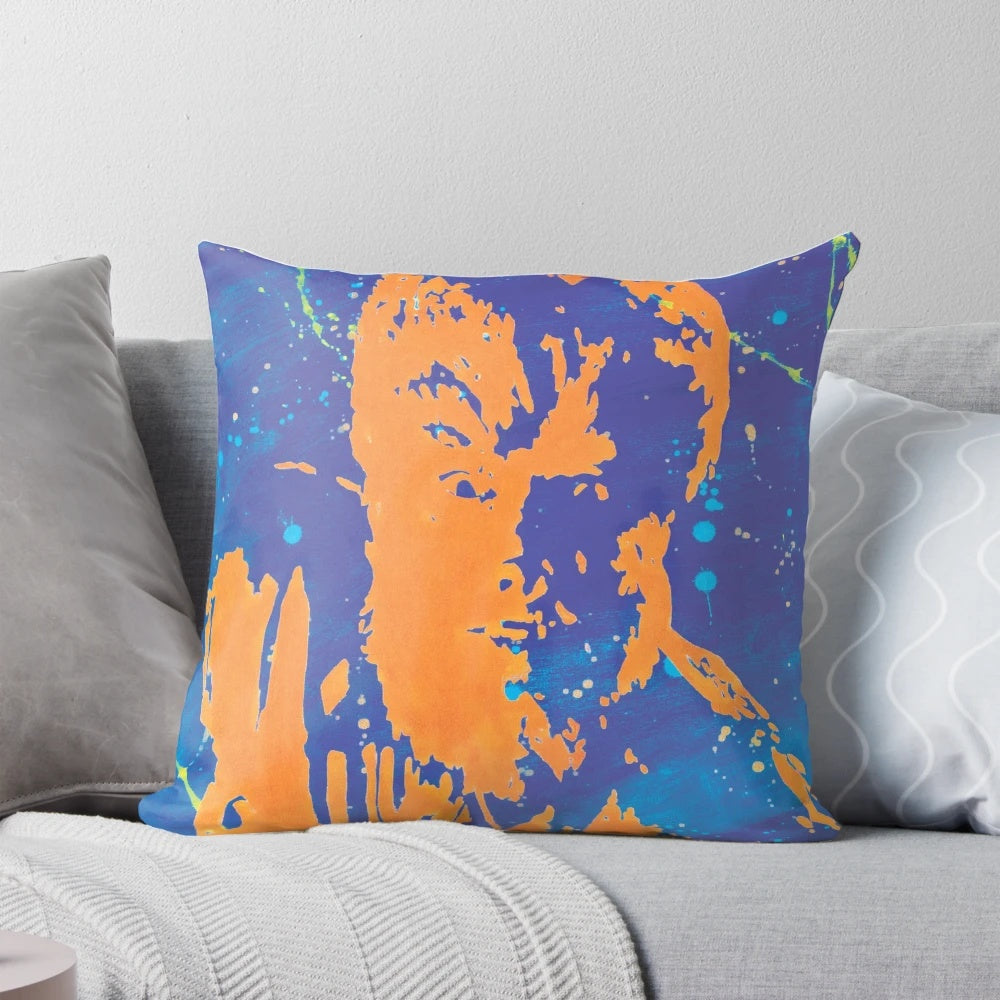Colorful pop art illustration of the Wolfman, a classic Universal monster