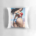 Wonder Woman superhero illustration printed on a decorative pillow