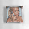 Soft, pink pillow with Paris Hilton's iconic 90s and Y2K inspired aesthetic design