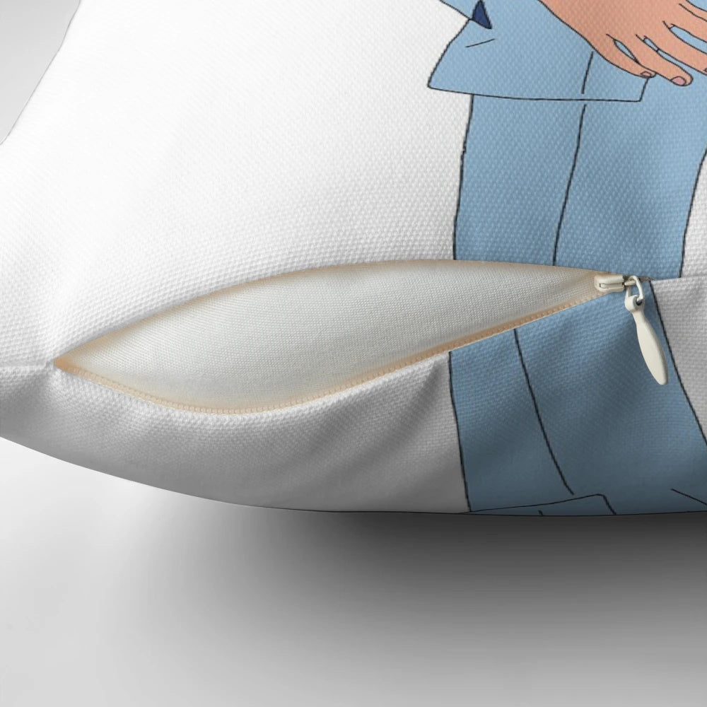 Vibrant Ziggy Stardust inspired David Bowie pillow with bold, colorful design
