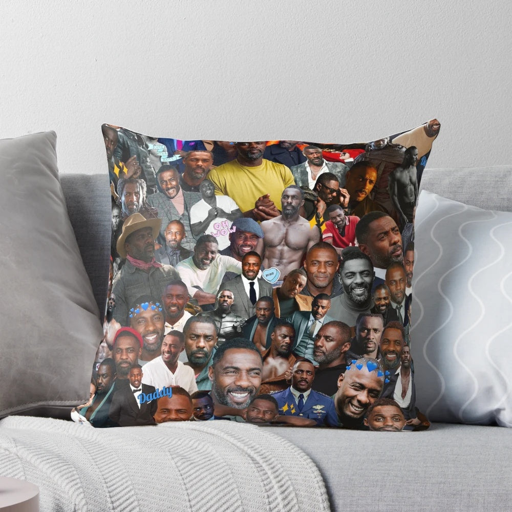 Idris Elba Pillow featuring a high-quality image of the famous actor
