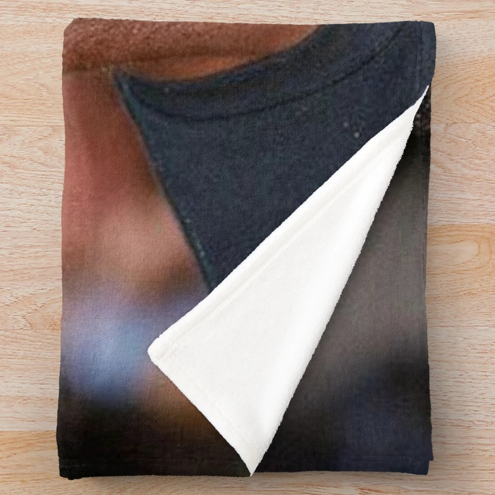 Idris Elba inspired plush blanket featuring The Harder They Fall movie theme