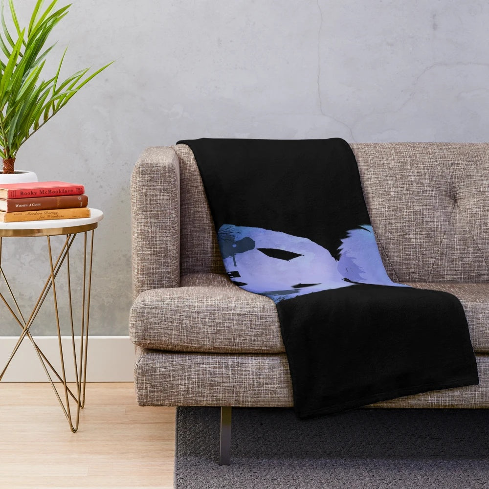 Illusion plush blanket featuring characters from the Little Nightmares game