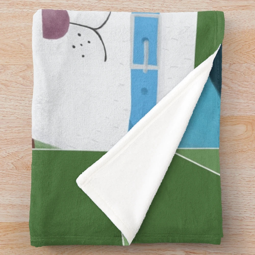 Carla Daly's Illustrated Plush Blanket with Cute Dogs and Cats