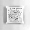 Illustrated map of San Francisco featuring iconic landmarks and neighborhoods
