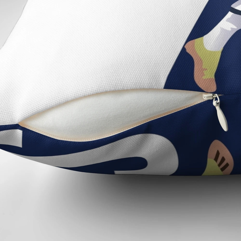 Illustration of Tottenham Hotspur player Son Heung-Min on a decorative pillow