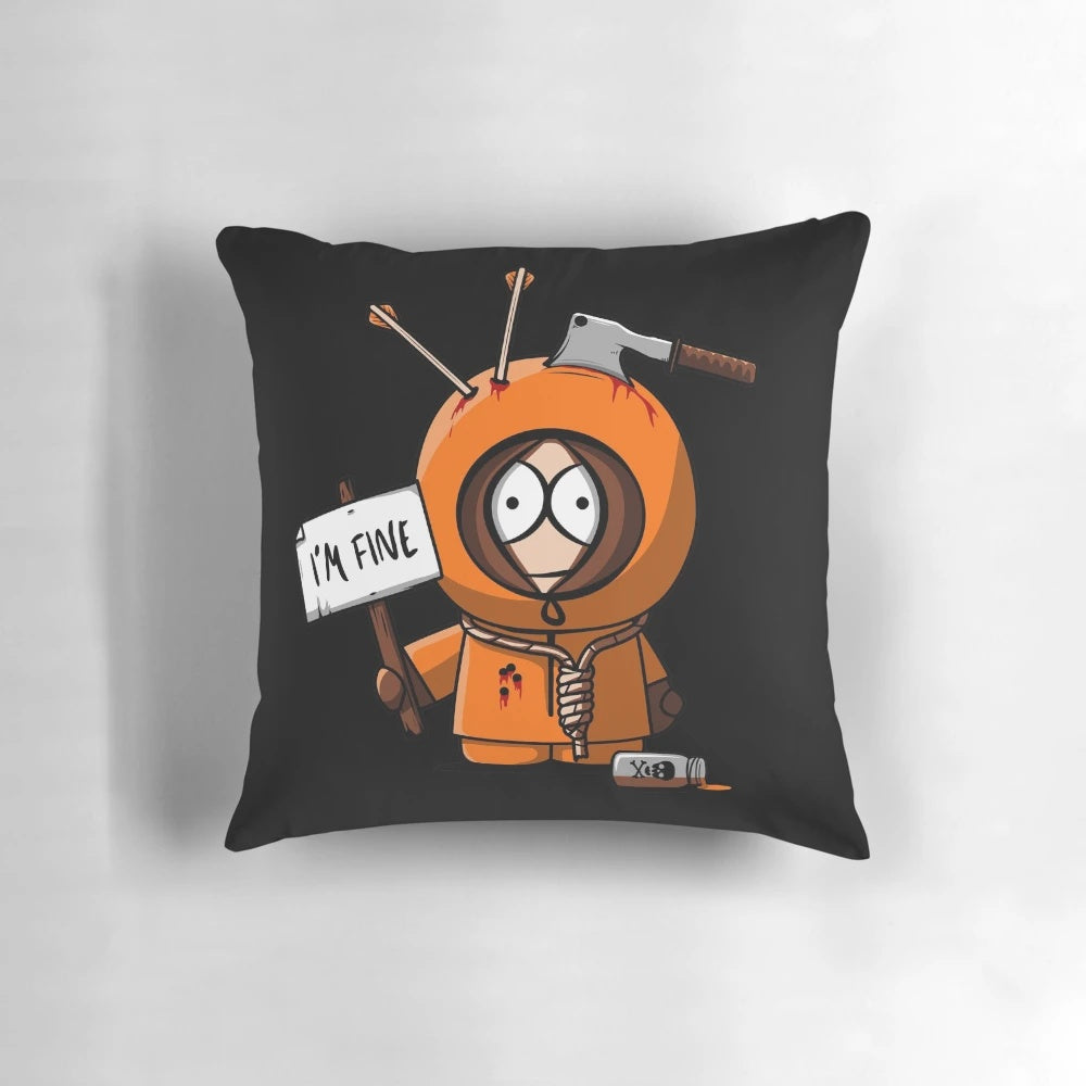 I'm Fine Pillow featuring the iconic character Kenny from South Park