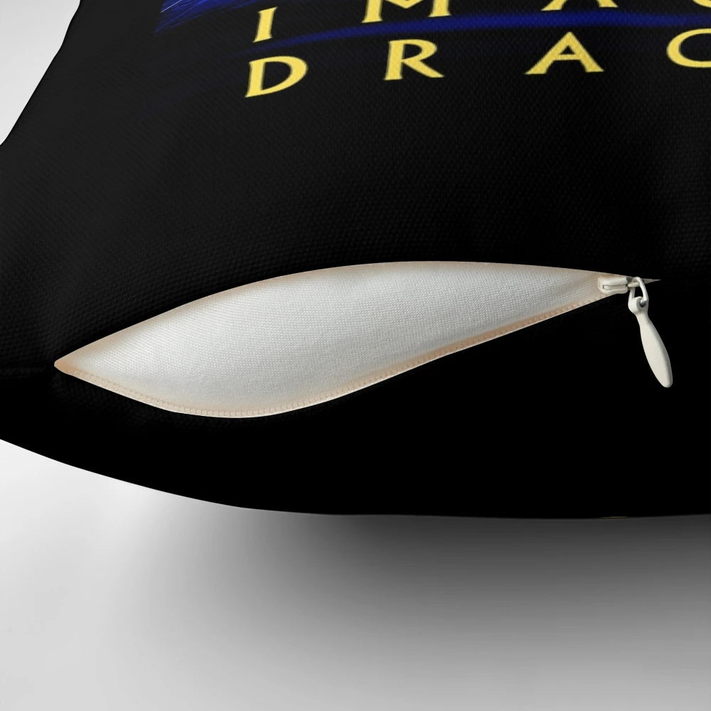 Imagine Dragons Vintage Pillow featuring the band's Mercury World Tour 2023 design