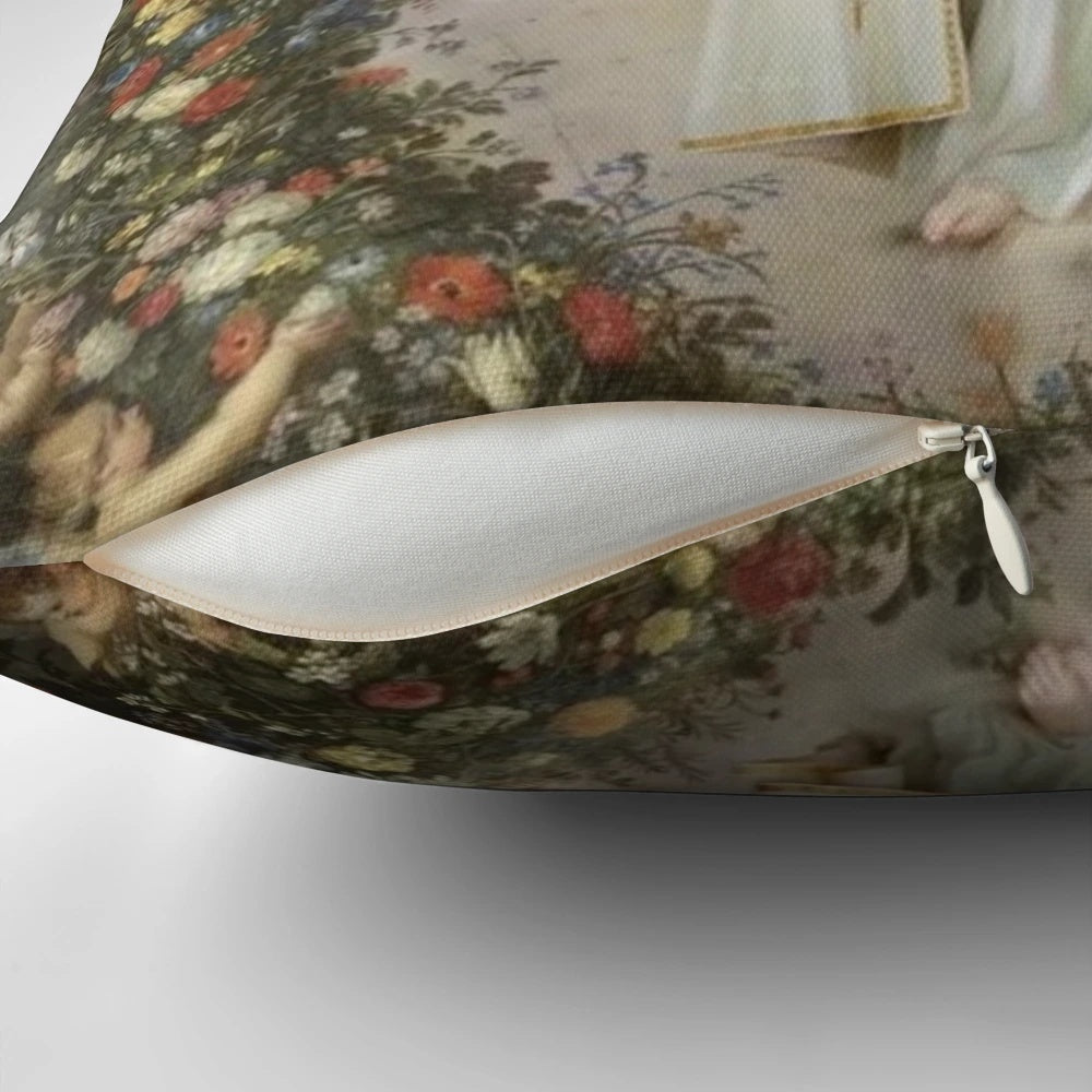 Soft and cozy virgin mary pillow with immaculate heart design