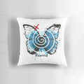 Life Is Strange video game-inspired pillow featuring Max and Chloe against a backdrop of the iconic butterfly effect