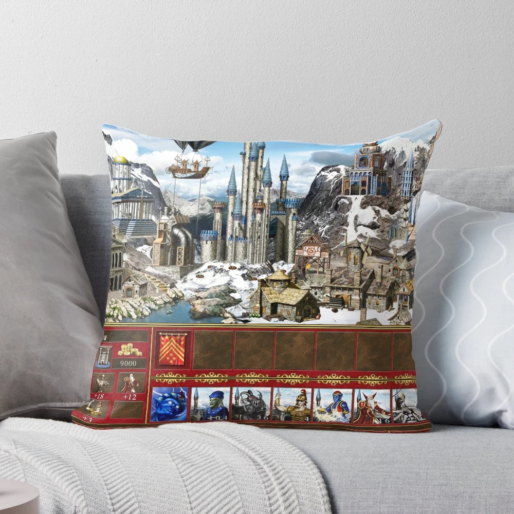 Heroes of Might & Magic 3 Tower Pillow, featuring the iconic tower design from the beloved fantasy strategy game