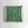A Pillow featuring the iconic green matrix code from the classic sci-fi film, The Matrix