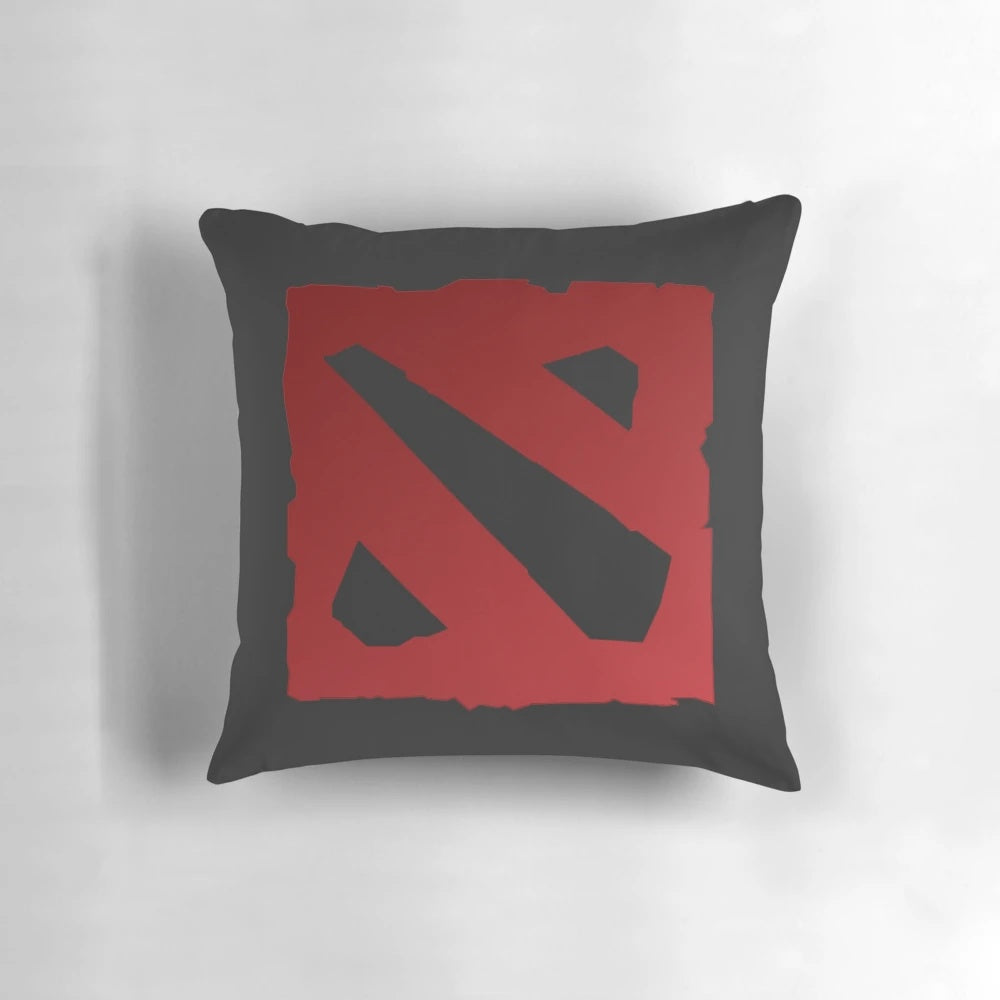 DOTA-themed pillow featuring iconic game characters and elements