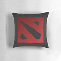 DOTA-themed pillow featuring iconic game characters and elements