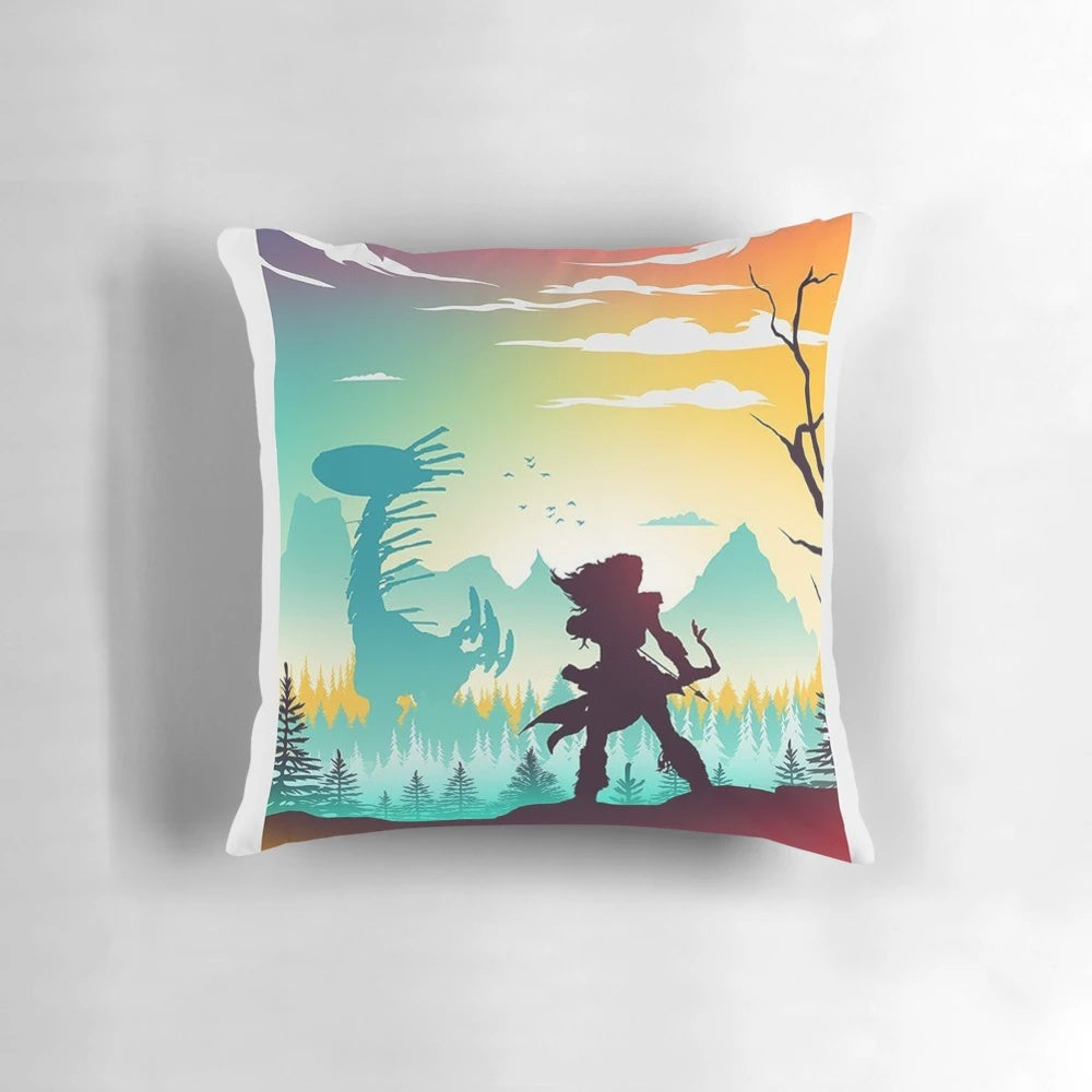 Horizon Zero Dawn Pillow featuring the character Aloy