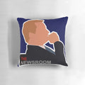 Pillow featuring the logo and imagery from the acclaimed TV series 'The Newsroom