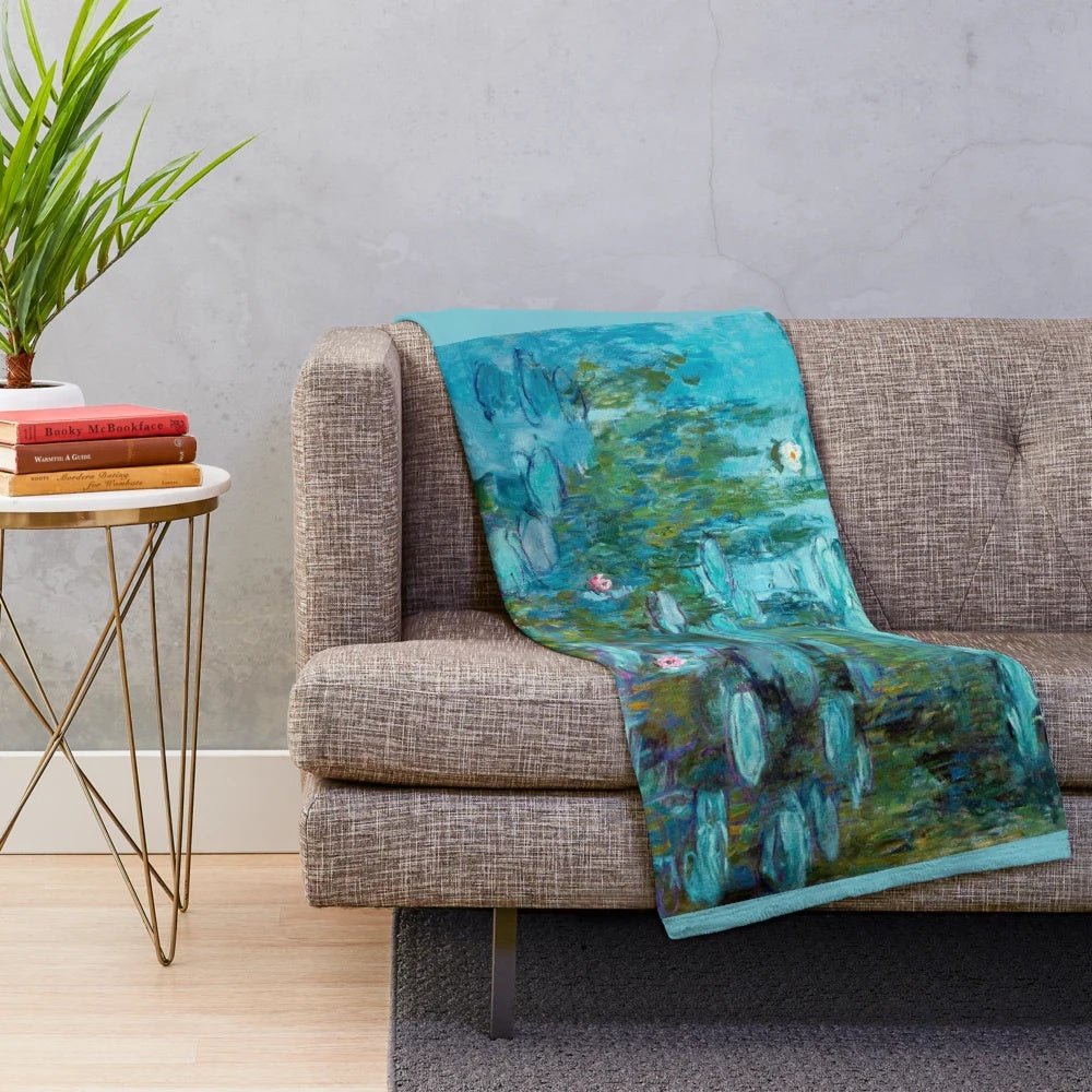 Claude Monet Water Lilies Nympheas Plush Blanket