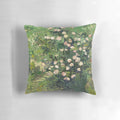 Vibrant floral pillow featuring the iconic "Roses" painting by renowned Impressionist artist Vincent van Gogh