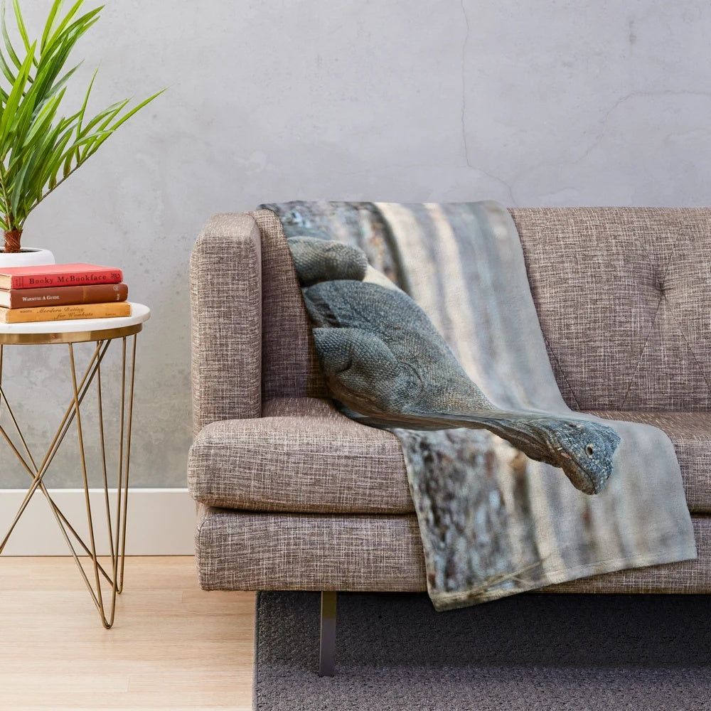 Komodo Island plush blanket featuring nature photography artwork