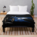 Impreza "Blob eye" silhouette style plush blanket with anime-inspired car art design