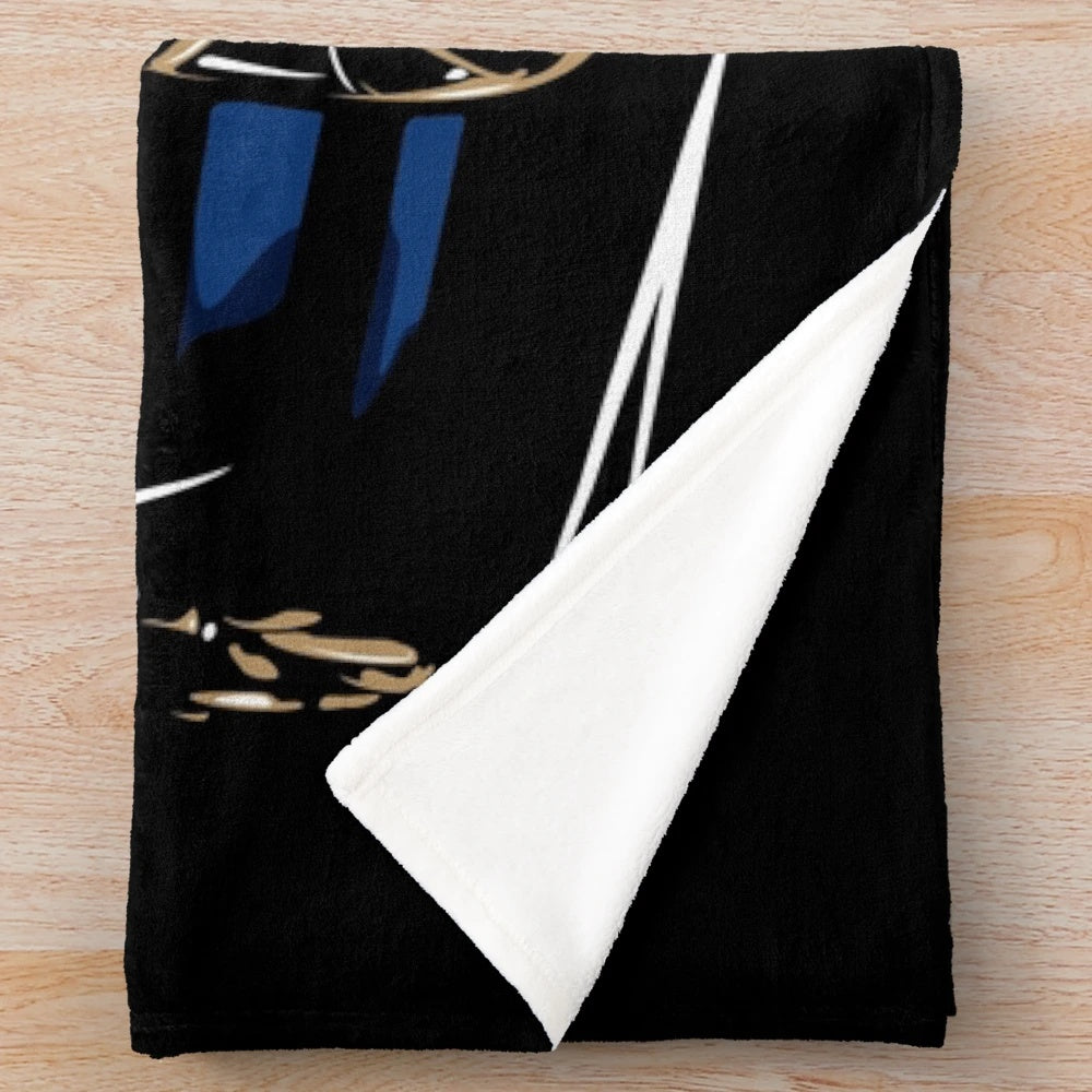 Impreza "Blob eye" silhouette style plush blanket with anime-inspired car art design
