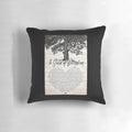 A cozy pillow featuring the lyrics to the song "In Spite of Ourselves" by John Prine, perfect for adding a personal touch to your home décor.