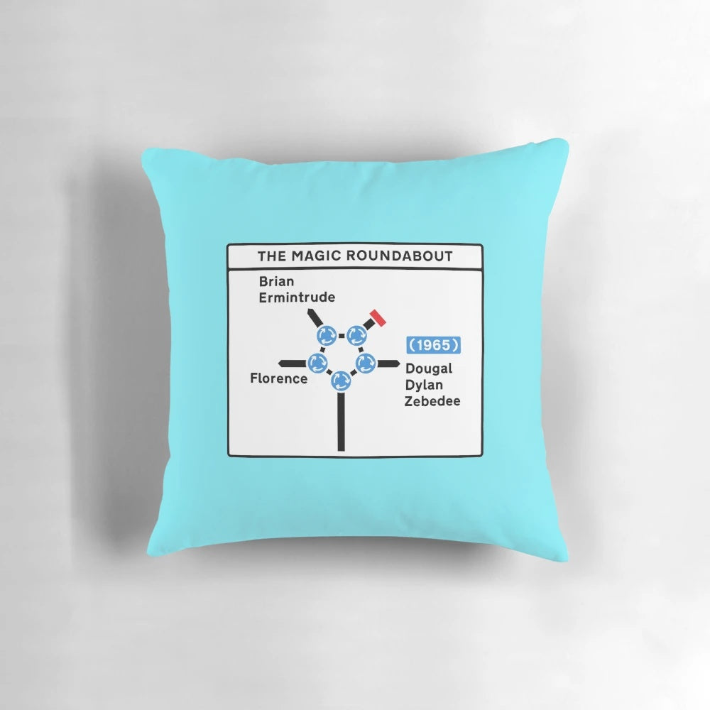 In Swindon Pillow featuring the iconic Magic Roundabout cartoon characters