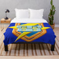 Inazuma Eleven inspired plush blanket featuring anime soccer/football elements