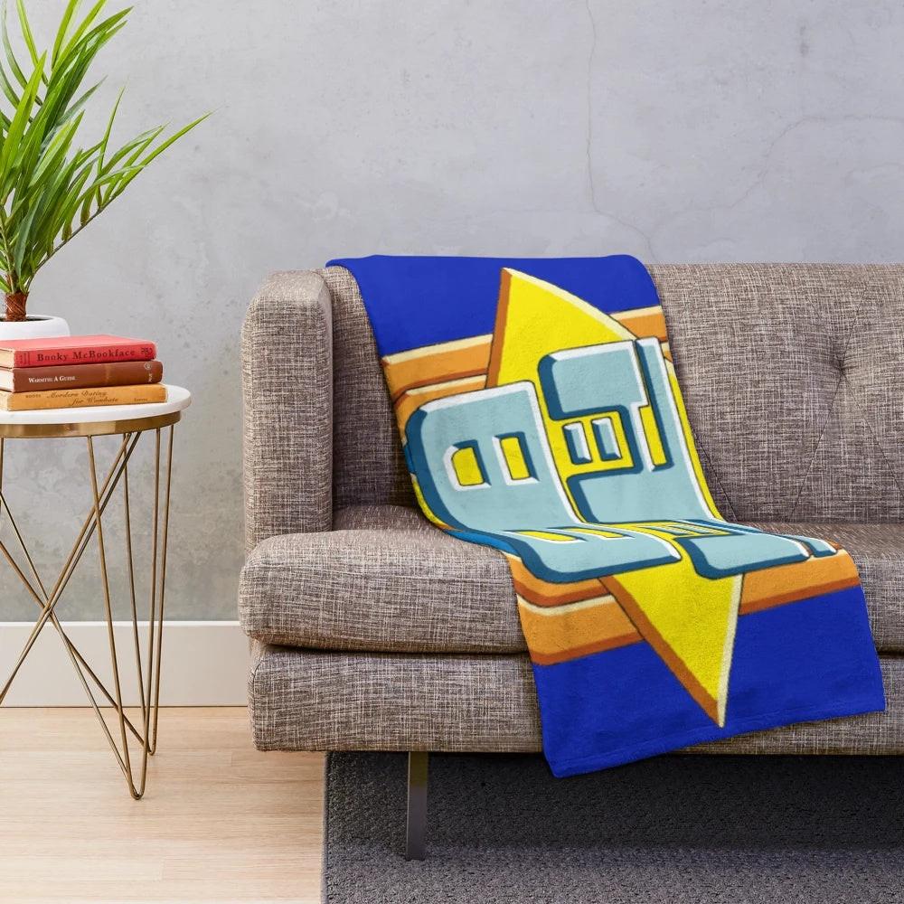 Inazuma Eleven inspired plush blanket featuring anime soccer/football elements