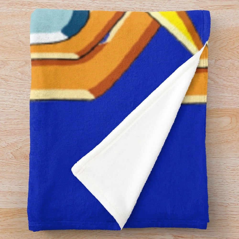 Inazuma Eleven inspired plush blanket featuring anime soccer/football elements