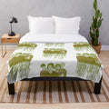 Plush blanket featuring abstract art design inspired by the indie band Animal Collective