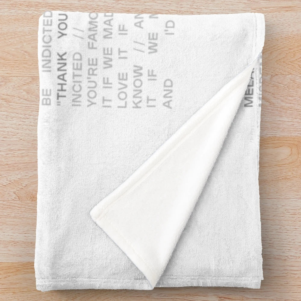 The 1975 Inspired Plush Blanket featuring the album art