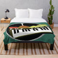 Plush blanket featuring the album cover art of Jack Stauber's 'Pop Food