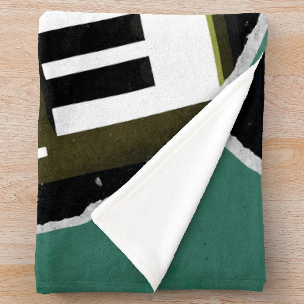 Plush blanket featuring the album cover art of Jack Stauber's 'Pop Food