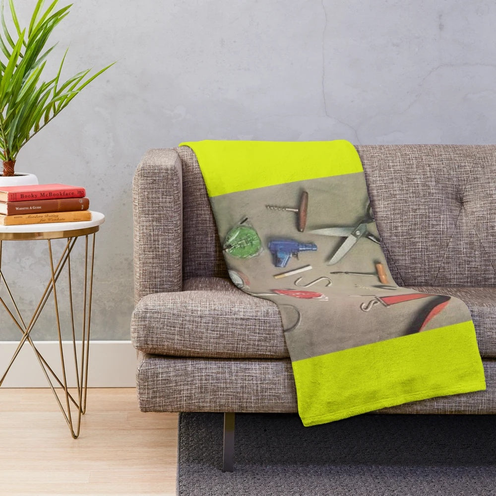 Soft plush blanket featuring the XTC band logo and indie rock music icons